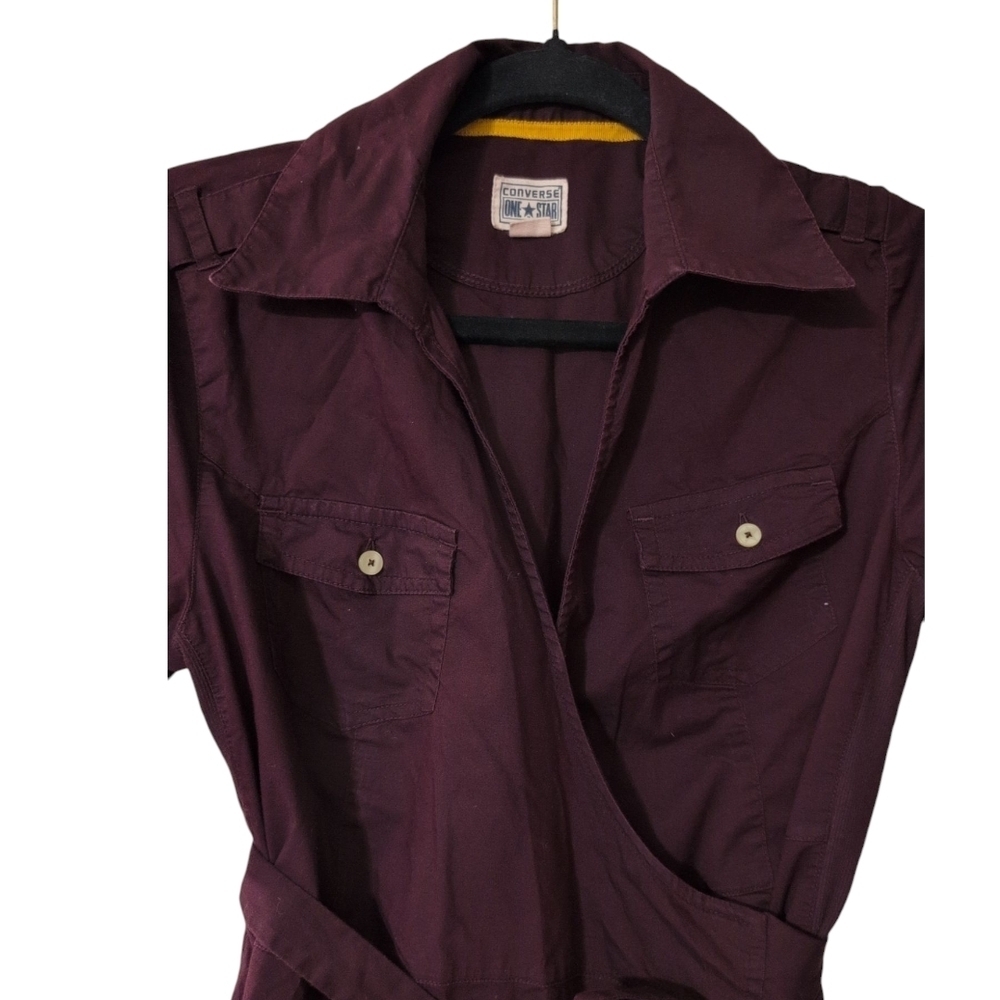Converse One Star Y2K Dark Purple True Wrap Dress - Picture 4 of 9